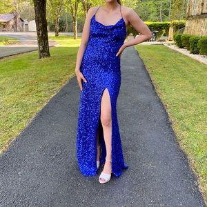 Royal blue prom dress